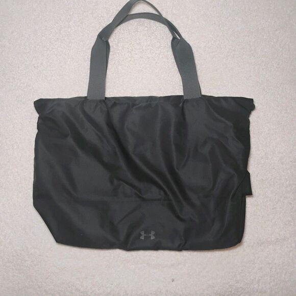 Under Armor Black Water Resistant Drawstring Adjustable Sporty Tote Bag - Picture 2 of 8